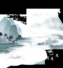 水墨山水中国风
