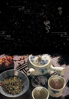 中國(guó)風(fēng)茶道海報(bào)背景設(shè)計(jì)