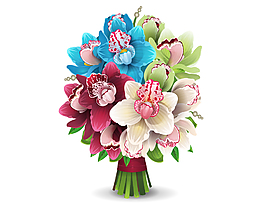 卡通創意花束矢量元素