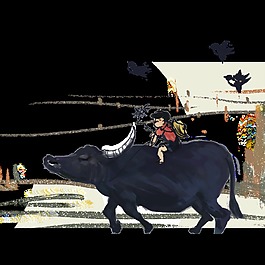 水墨清明牧童元素設(shè)計(jì)