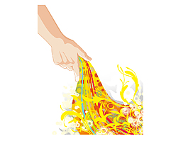 創(chuàng)意卡通彩墨矢量元素