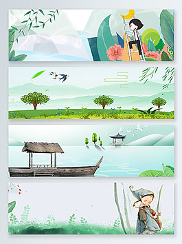 清明節(jié)中國傳統(tǒng)psd分層banner背景