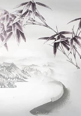 手繪中國(guó)風(fēng)古典竹子背景設(shè)計(jì)