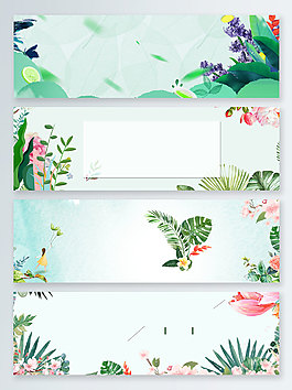 唯美春季踏青旅行簡(jiǎn)約banner背景