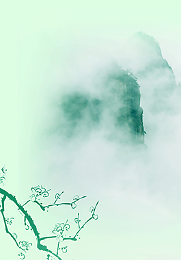 清新山水水墨中國風(fēng)背景素材