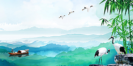 小清新二十四節(jié)氣谷雨背景