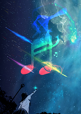 藍(lán)色科技星空背景