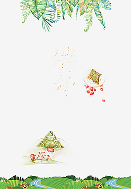 手繪卡通端午節(jié)背景