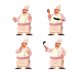 卡通可愛的廚師插畫