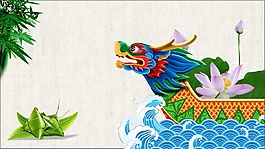 手繪卡通端午背景