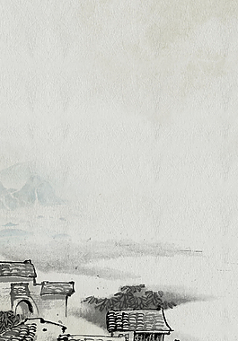 鄉(xiāng)村旅游水墨風(fēng)清新簡(jiǎn)約大氣農(nóng)村背景