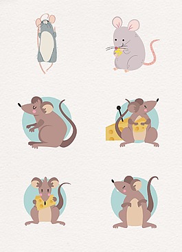 多姿多彩设计卡通老鼠
