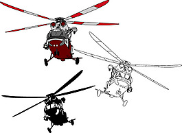 直升机卡通插画