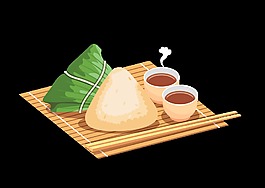 手繪卡通粽子裝飾素材