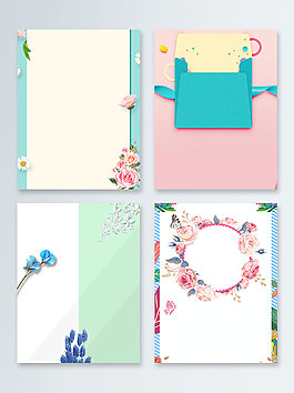 母親節(jié)溫馨花環(huán)廣告背景