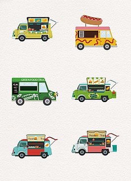 精致卡通設(shè)計快餐車