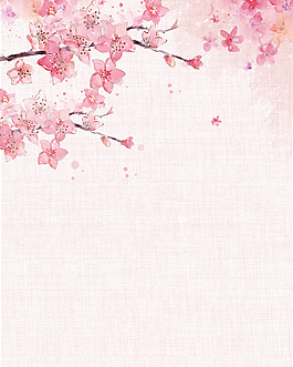 粉色浪漫花海樱花花朵花瓣风景背景