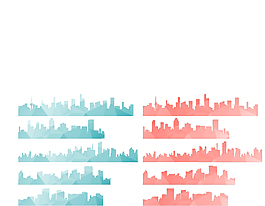 几何城市剪影