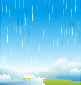 小清新天空雨滴背景