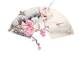 中国风桃花元素