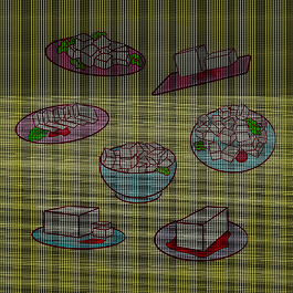 卡通手绘豆腐插画