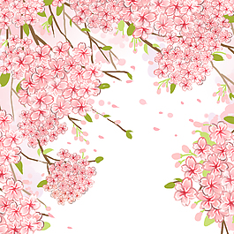 粉色櫻花免扣素材