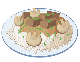 卡通蓋澆飯矢量元素