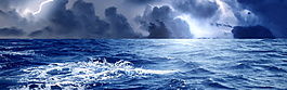 灰暗大海天空海報背景設(shè)計