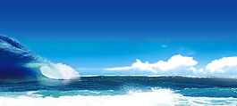 大海巨浪海報背景