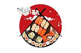 手繪日本壽司元素