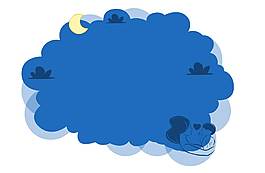 手繪夜晚月亮元素