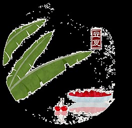 清新櫻桃立夏節(jié)氣元素