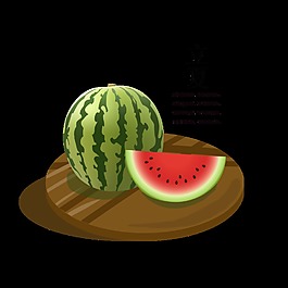 清爽西瓜立夏節(jié)日元素