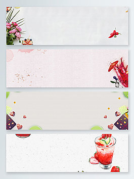 夏季饮料果汁banner背景