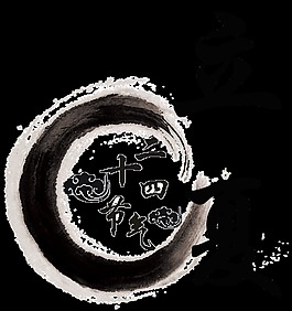 中國風書法立夏節氣藝術字體