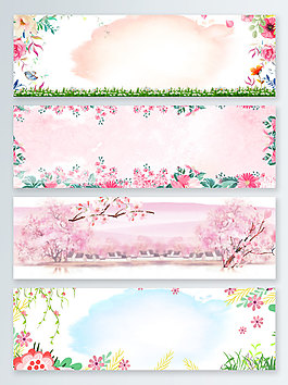 花海母親節(jié)感恩banner背景