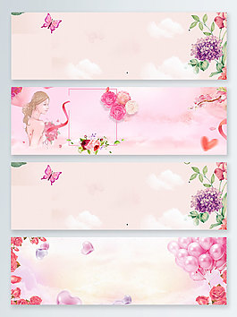 氣球母親節(jié)感恩banner背景