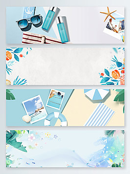 夏季清新banner背景