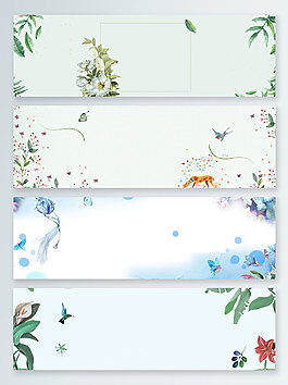 文藝夏季上新banner背景