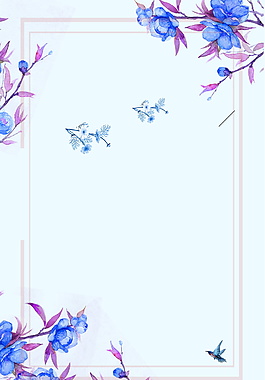 夏季新風(fēng)尚紫色花朵邊框促銷海報背景
