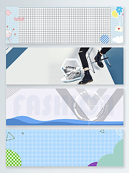 幾何男鞋夏季上新banner背景