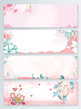粉色簡約母親節(jié)banner背景