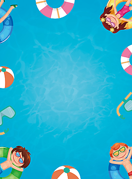 夏季游泳池培訓(xùn)館背景