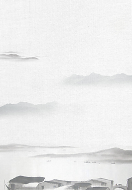 中国风水墨画水乡背景