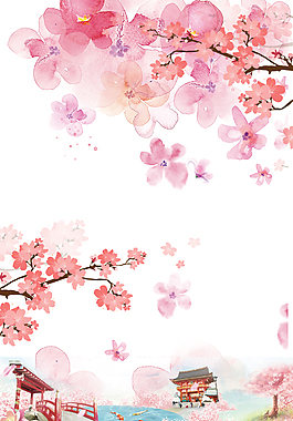 母亲节粉色清新花朵背景