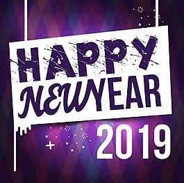 2019新年快樂背景ai矢量素材下載