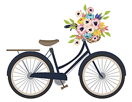 卡通自行車(chē)矢量元素