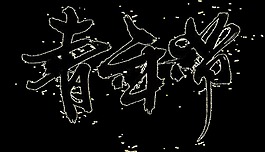 中國風黑色書法青年節藝術字體