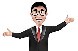 手繪西裝演講元素
