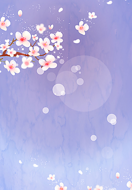 紫色唯美桃花背景